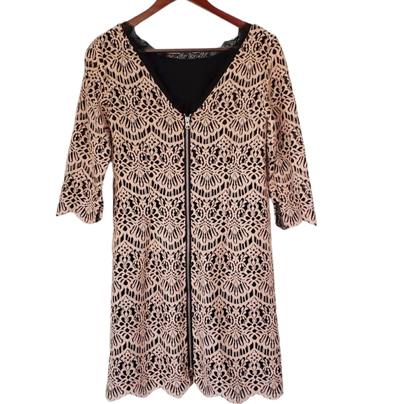 Chelsea28 Sz XXS 3/4 Sleeve Lace Cocktail Dress - Picture 3 of 8